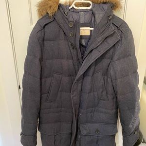 Men’s Mango winter coat - navy blue